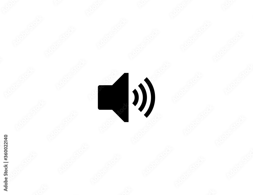 Speaker High Volume vector flat icon. Isolated speaker emoji illustration symbol Speaker High Volume vector flat icon. Isolated speaker emoji illustration symbol