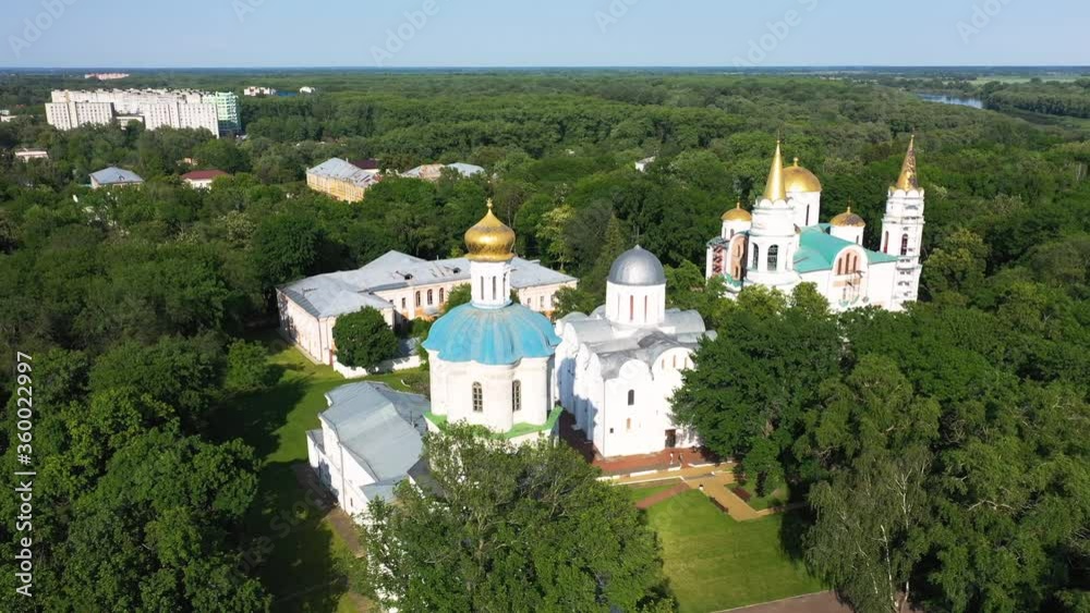 Transfiguration Cathedral in Chernigov aerial view. Transfiguration Cathedral in Chernigov aerial view.