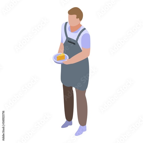 Restaurant confectioner icon. Isometric of restaurant confectioner vector icon for web design isolated on white background