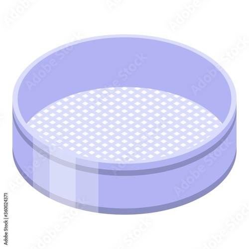 Confectioner sieve icon. Isometric of confectioner sieve vector icon for web design isolated on white background