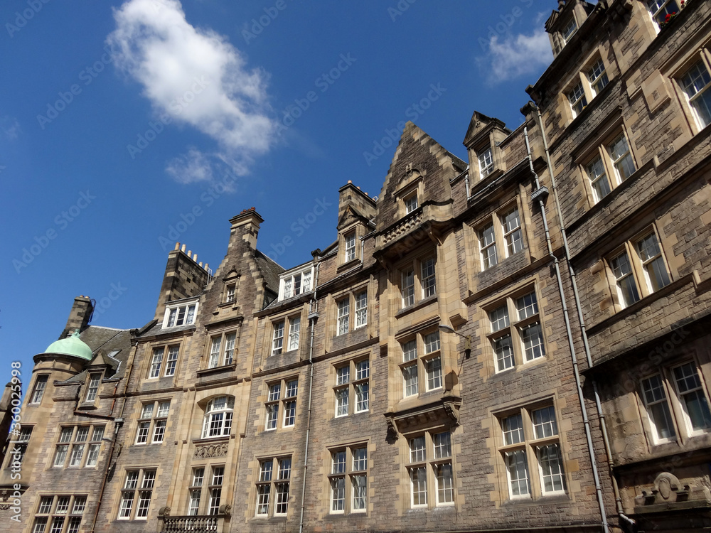 Historical buildings in Cockburn Street, Edinburgh, Scotland, UK.
