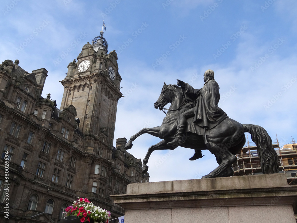 Fototapeta premium The Iron Duke statue in Edinburgh, Scotland UK.