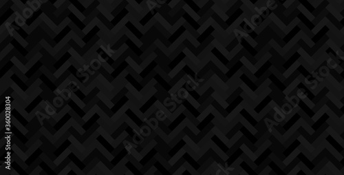 Dark Black Seamless Abstract Background With Geometric Shapes Vector Illustration Pattern