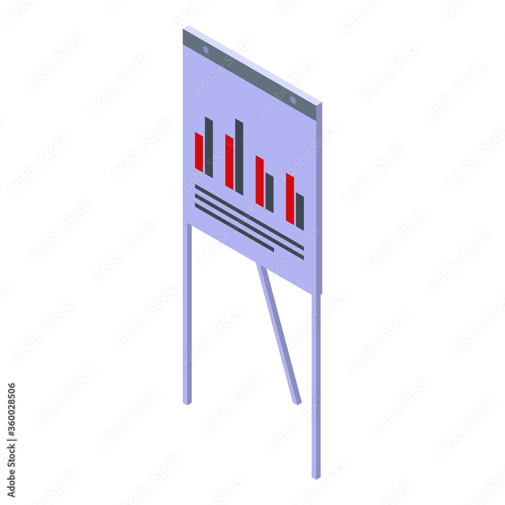 Office manager banner icon. Isometric of office manager banner vector icon for web design isolated on white background Office manager banner icon. Isometric of office manager banner vector icon for web design isolated on white background