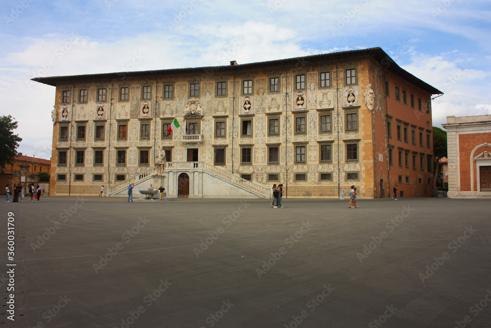 palace building of the Scuola Normale University of Pisa in Piazza dei Cavalieri