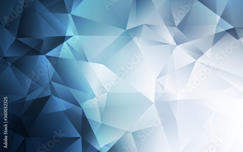 Light BLUE vector shining triangular layout. Modern abstract illustration with triangles. Best triangular design for your business.