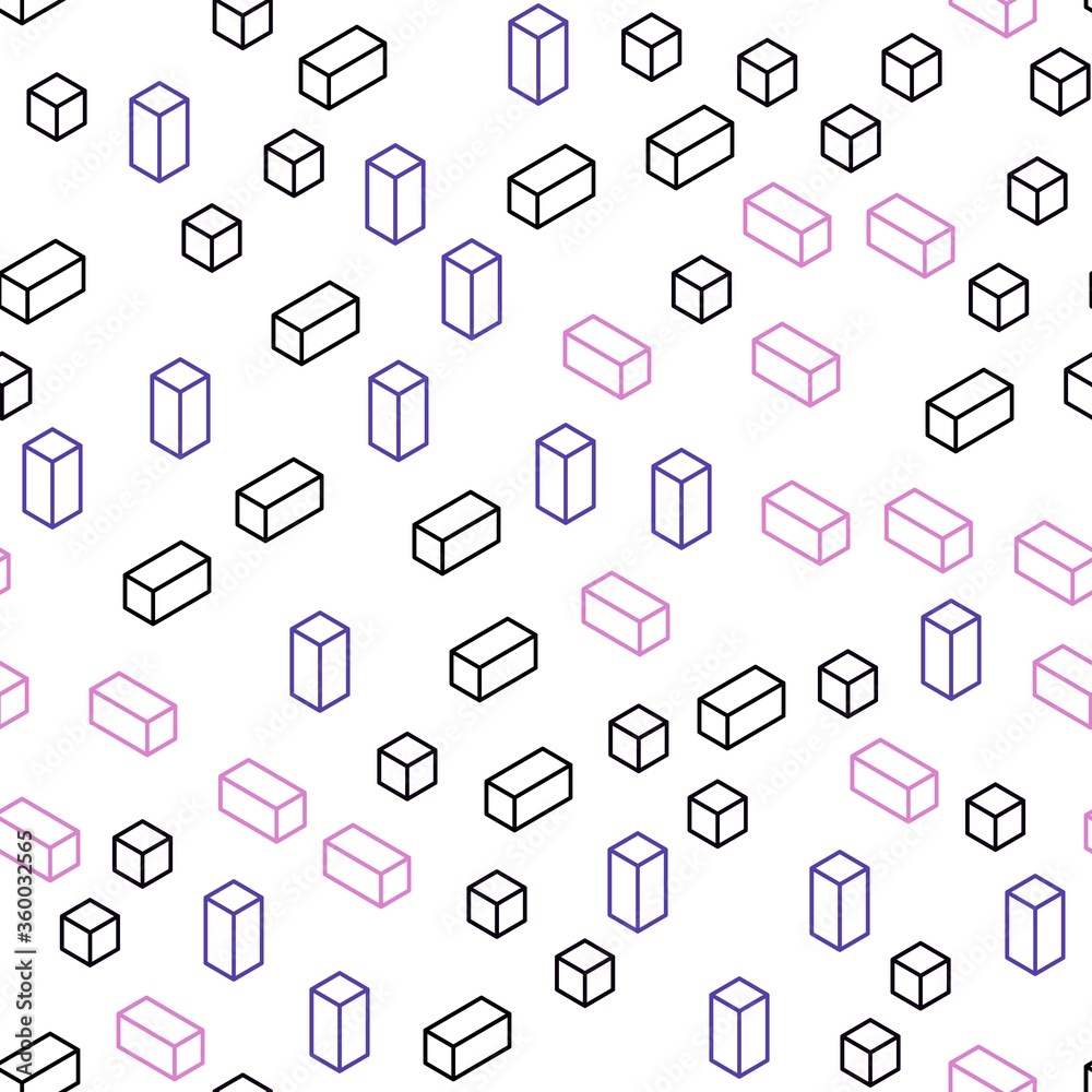 Dark Blue, Red vector seamless, isometric backdrop with rhombus. Abstract gradient illustration with rectangles. Pattern for trendy fabric, wallpapers. Dark Blue, Red vector seamless, isometric backdrop with rhombus. Abstract gradient illustration with rectangles. Pattern for trendy fabric, wallpapers.