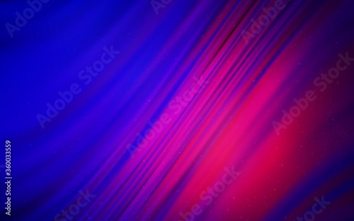 Light Blue, Red vector texture with milky way stars. Glitter abstract illustration with colorful cosmic stars. Template for cosmic backgrounds.
