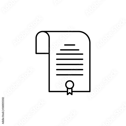 declaration line icon. Signs and symbols can be used for web, logo, mobile app, UI, UX