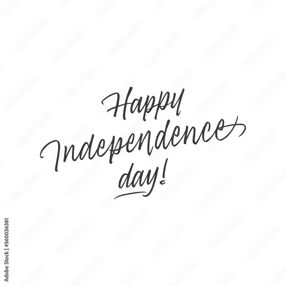 Independence Day lettering design. 4th of July vector illustration. United States national celebration.