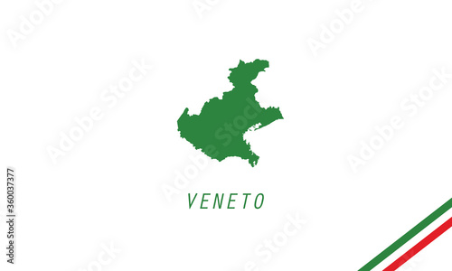 Veneto map Italy region vector illustraiton 