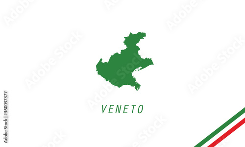 Veneto map Italy region vector illustraiton 