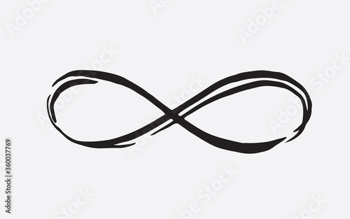 Infinity sign hand drawn illustration	