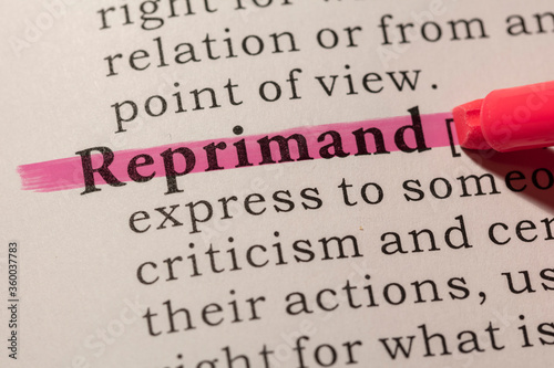 definition of reprimand