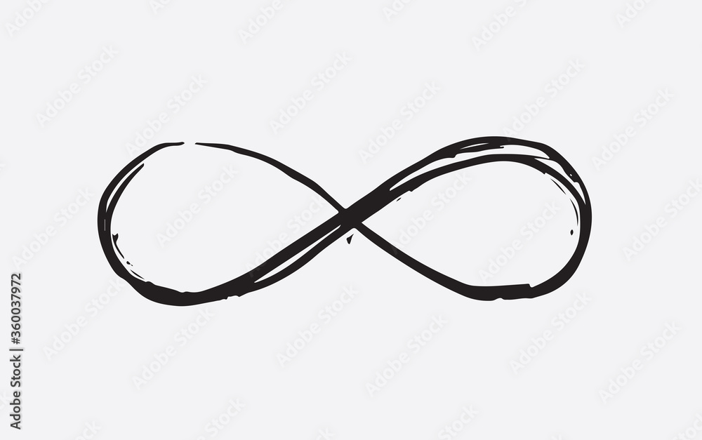 Infinity sign hand drawn illustration Infinity sign hand drawn illustration