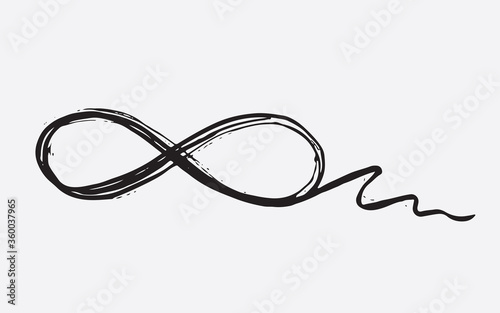 Infinity sign hand drawn illustration