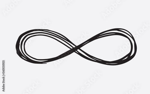 Infinity sign hand drawn illustration