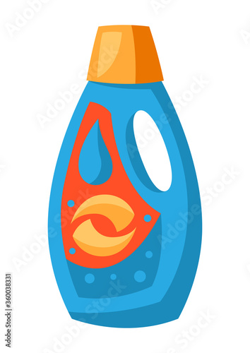 Illustration of washing detergent bottle.