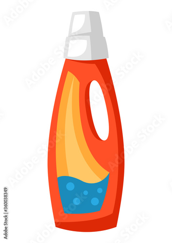Illustration of washing detergent bottle.