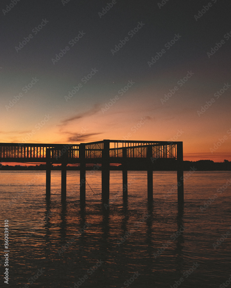 sunset at the pier during quarantine