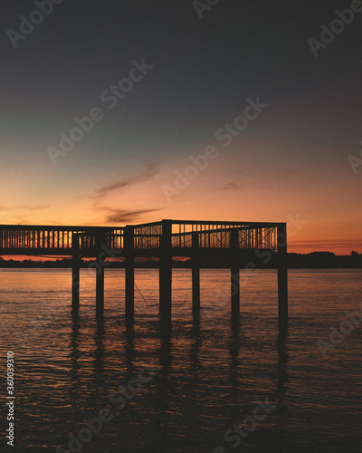 sunset at the pier during quarantine