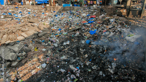 Dharavi slums in east Mumbai. Bandra District, Maharashtra, India. photo