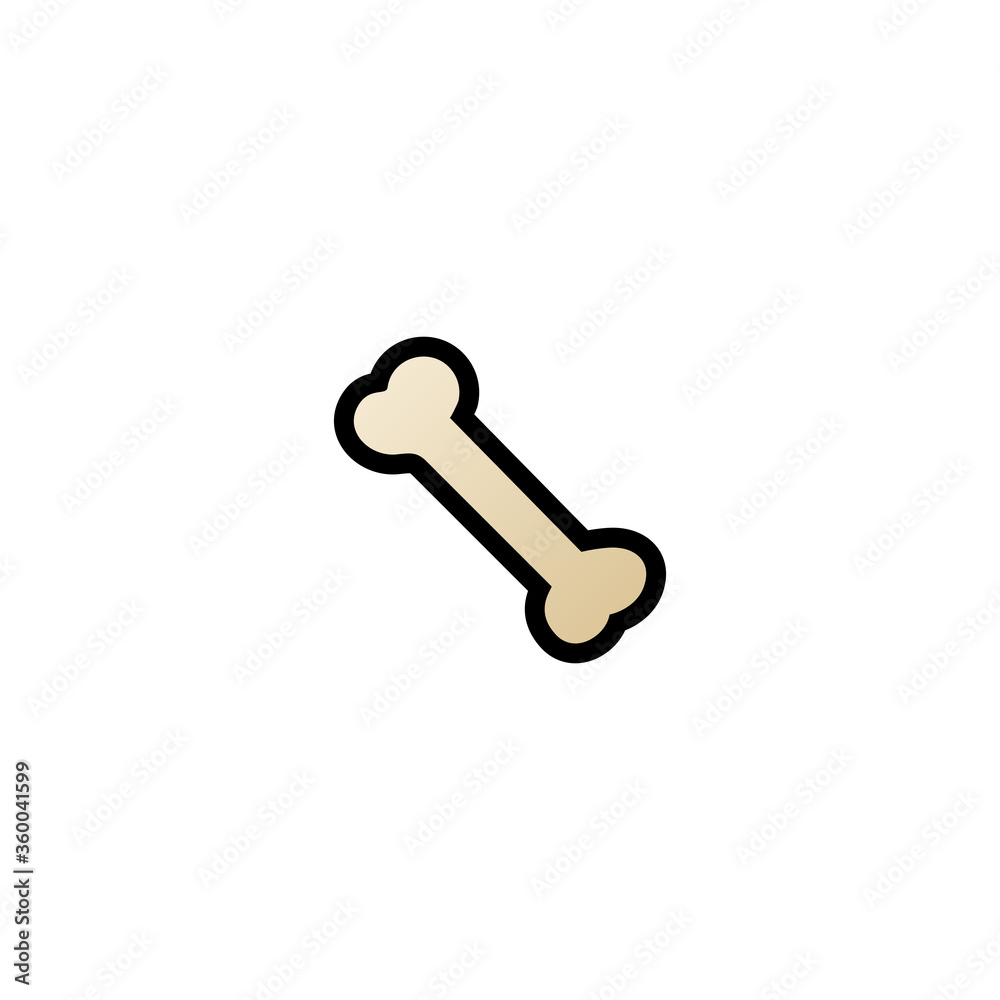 Dog Bone Vector Icon. Skeleton Isolated Cartoon Style Emoji, Emoticon Illustration Dog Bone Vector Icon. Skeleton Isolated Cartoon Style Emoji, Emoticon Illustration