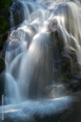 Flood Hope Falls BC Canada. Misty Flood Falls near Hope. British Columbia  Canada.  