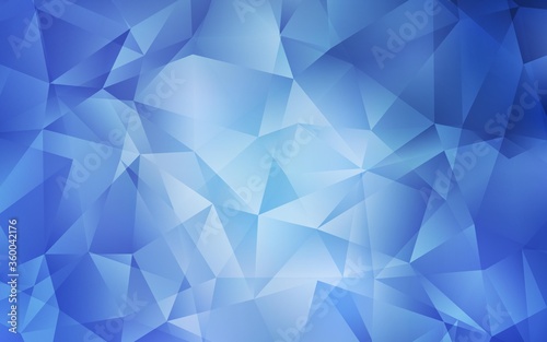 Light BLUE vector polygonal background. Colorful illustration in abstract style with triangles. Textured pattern for your backgrounds. © smaria2015