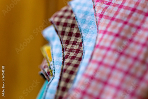 colorful fabric mask patterns in production