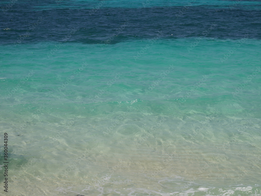 turquoise water and blue water, gradation of the ocean turquoise water and blue water, gradation of the ocean