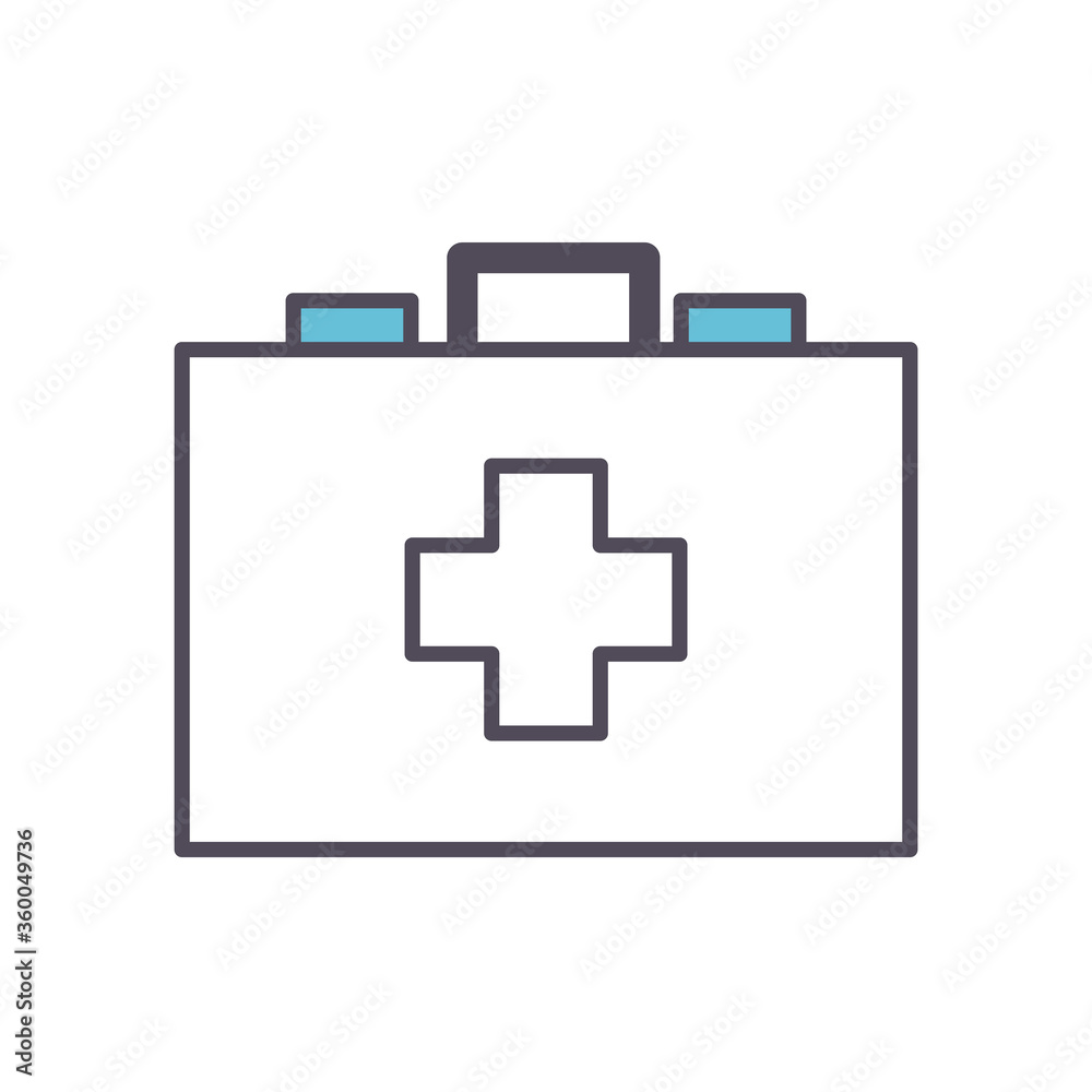 kit with cross line and fill style icon vector design kit with cross line and fill style icon vector design