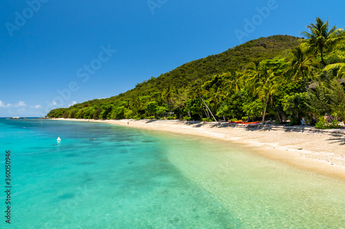 Fitzroy tropical Island beach in a sunny day photo