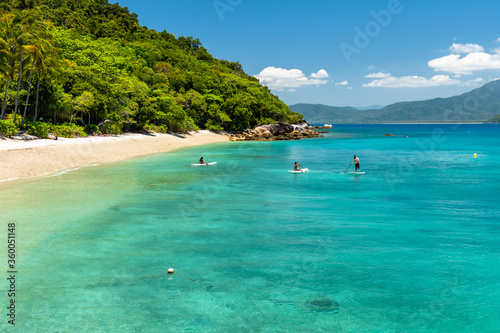 Fitzroy tropical Island beach in a sunny day photo
