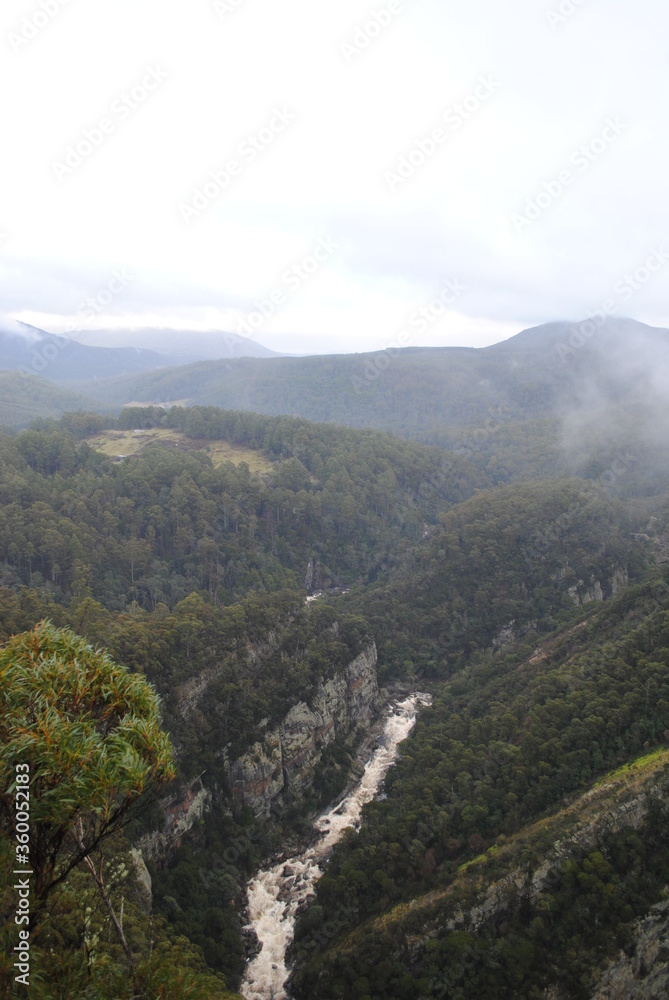 Views of Mountains and Lake in Tasmania, Australia