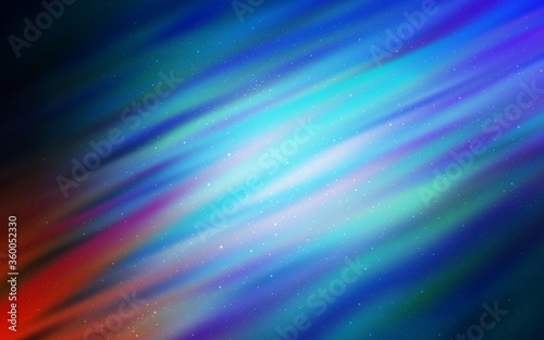 Dark BLUE vector texture with milky way stars. Glitter abstract illustration with colorful cosmic stars. Best design for your ad, poster, banner.
