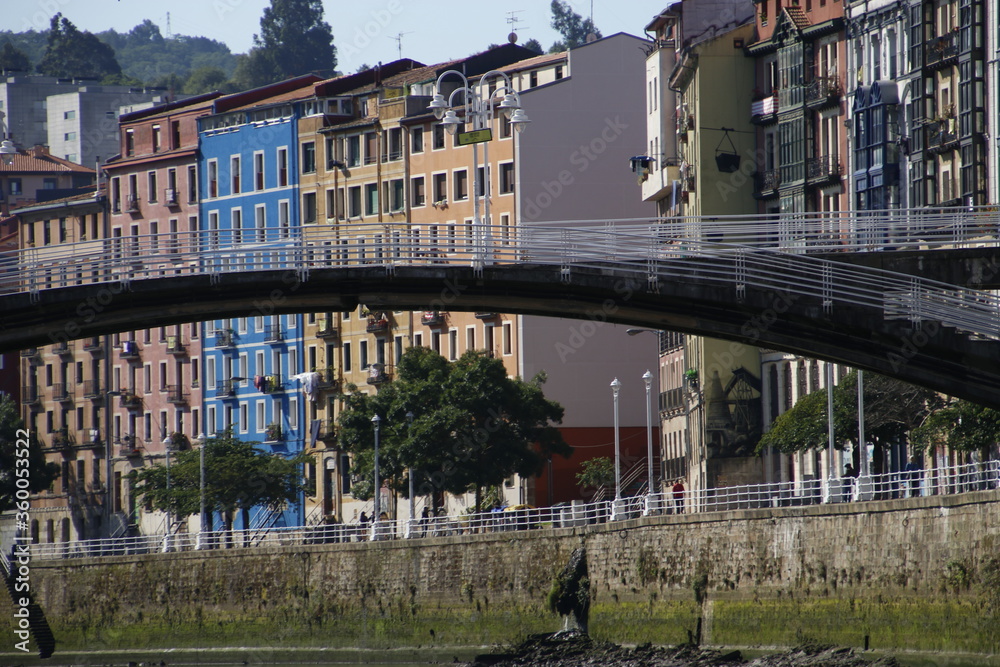 Urban view in the town of Bilbao Urban view in the town of Bilbao
