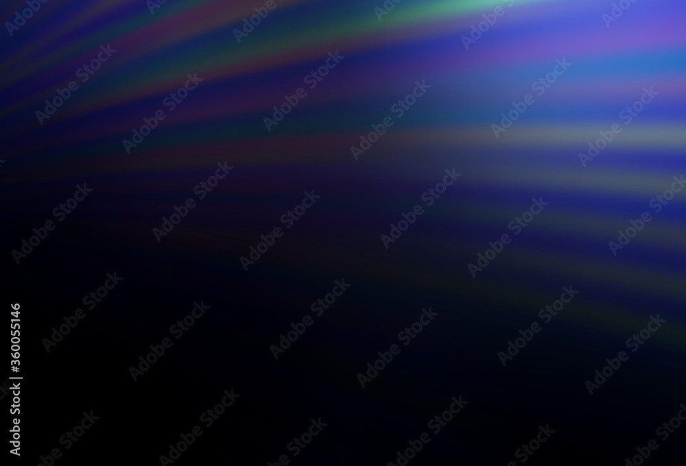 Dark BLUE vector background with curved lines. An elegant bright illustration with gradient. A completely new template for your design.