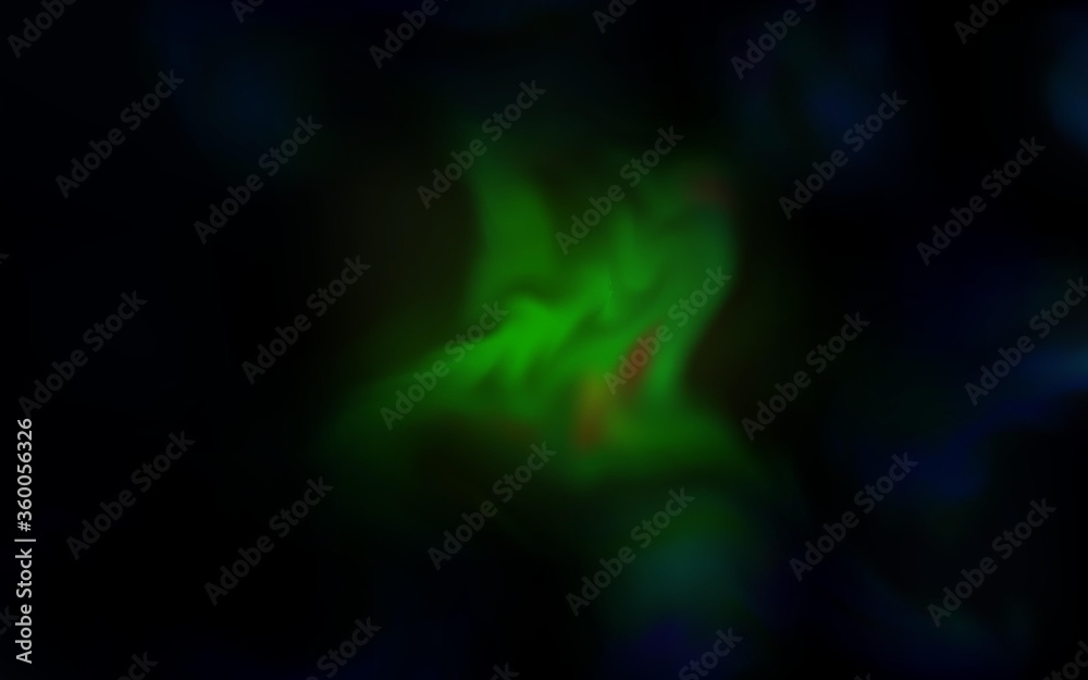 Dark Green vector colorful blur background. Shining colored illustration in smart style. Background for designs.