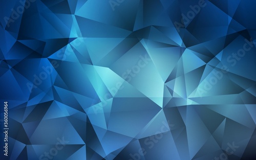 Light BLUE vector low poly texture. Geometric illustration in Origami style with gradient. Triangular pattern for your design.