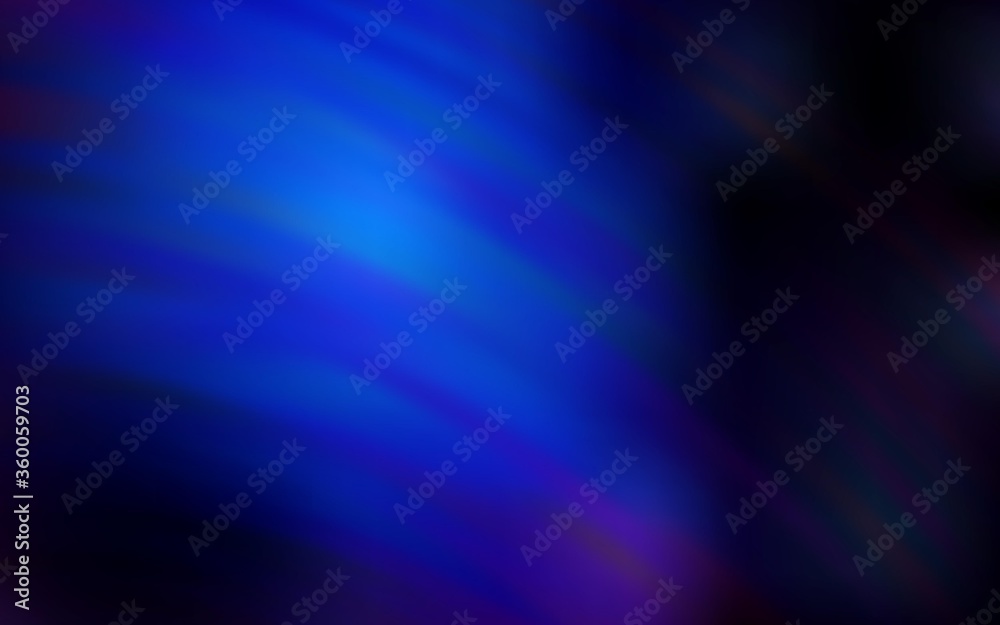 Dark BLUE vector background with bent lines. A shining illustration, which consists of curved lines. Pattern for your business design.