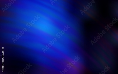 Dark BLUE vector background with bent lines. A shining illustration, which consists of curved lines. Pattern for your business design.