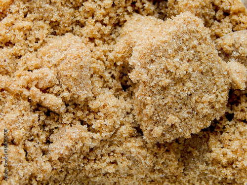 Close-up view of brown sugar