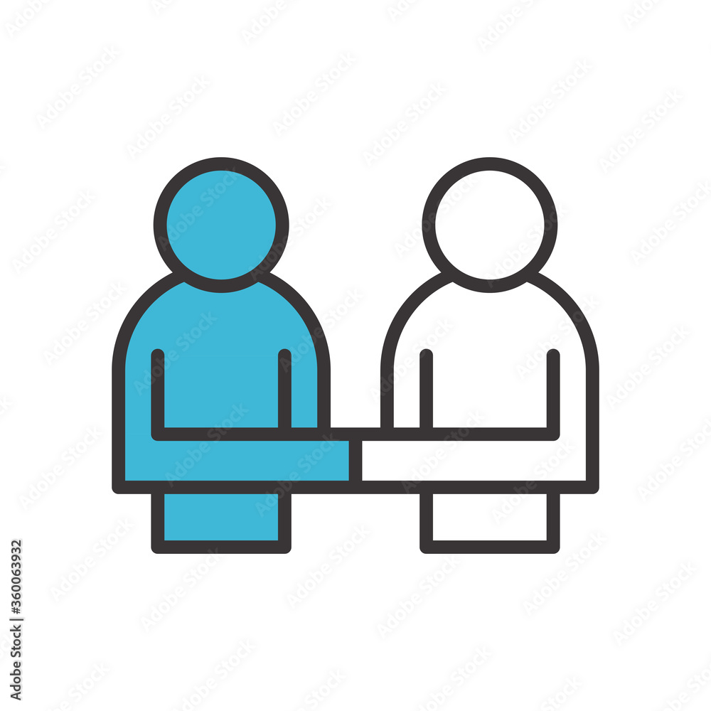 hands shake line and fill style icon vector design hands shake line and fill style icon vector design