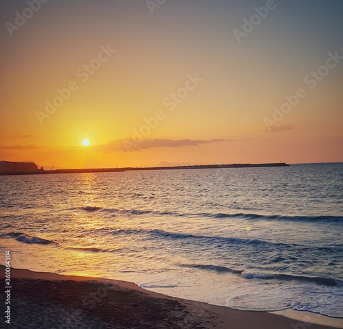 sunset on the beach