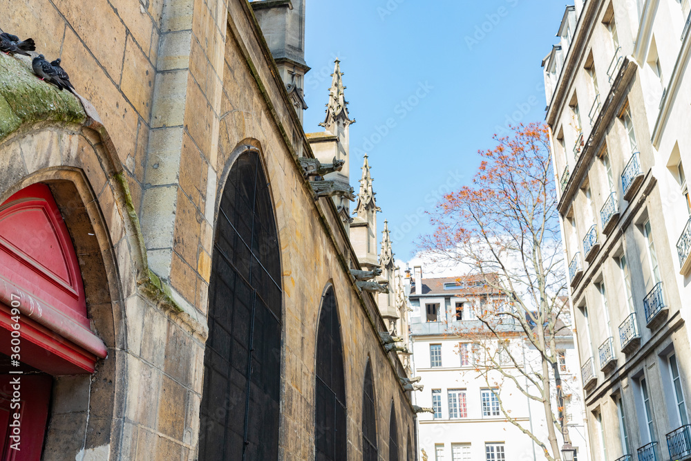 Gargoyle of Saint Merry Catholic Church in Paris, France