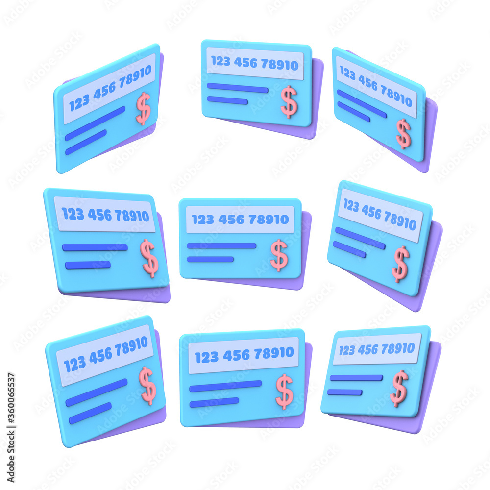 Refill Card 3D icon Refill Card 3D icon