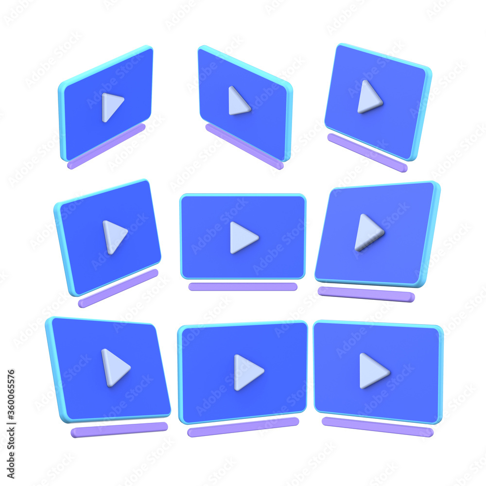 Television 3D icon Television 3D icon