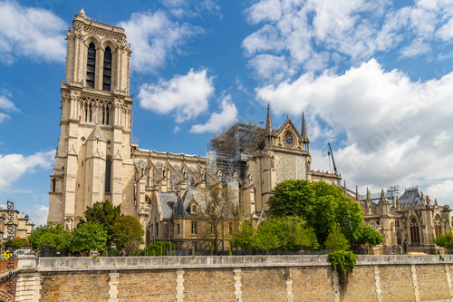 Paris, France, Notre Dame de Paris after fire