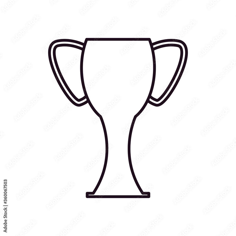 Isolated trophy line style icon vector design Isolated trophy line style icon vector design